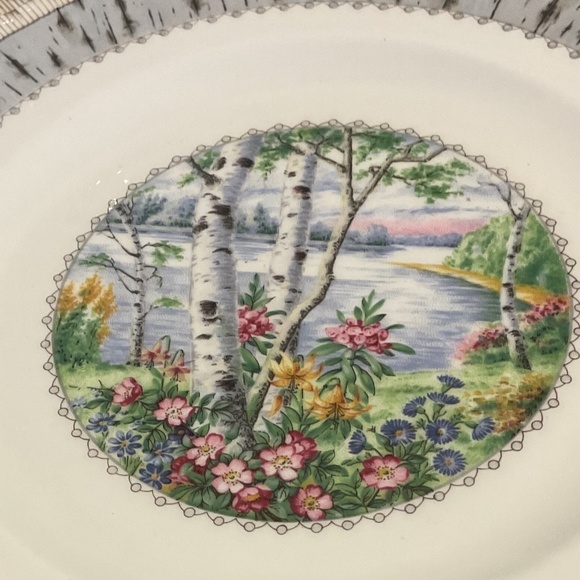 Set of Silver Birch by Royal Albert Fine Bone China Dishware Gold Rimmed EUC - Picture 8 of 9